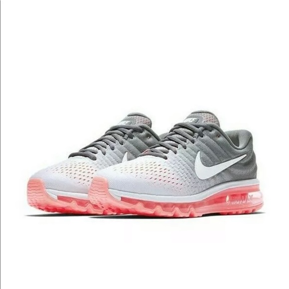New Womens Nike Air Max 2017 Pure Platinum/White/Pink 849560 - Main Image